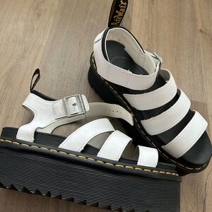 Dr. Martens Black and White Chunky Sandals